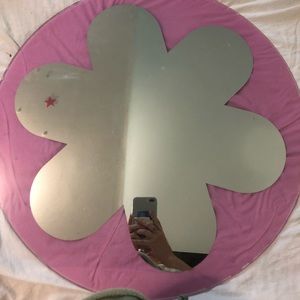 70s flower mirror